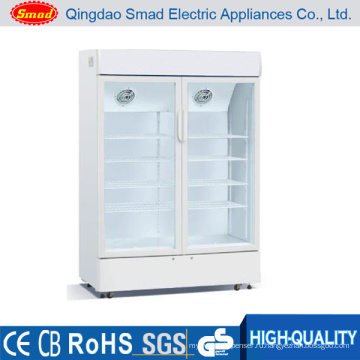 Холодильное оборудование двойные стеклянные двери супермаркета витрина холодильник/холодильник/витрина